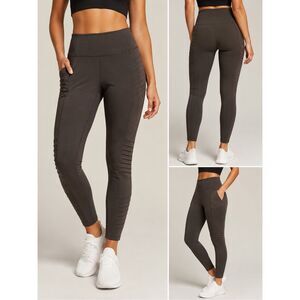 Athleta Delancey Moto Tight Leggings Medium Brown High Rise Yoga Pant